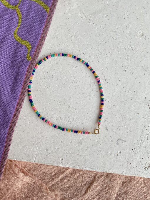 handgemaakt enkelbandje met miyuki kraaltjes